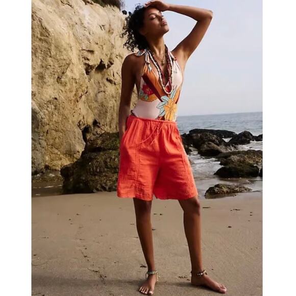 Free People Pants - Free People Seaside Shorts Scarlet Ibis Red S